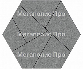 Тротуарная плитка Выбор Оригами Б.4.Фсм.8 80 мм Серый Гранит