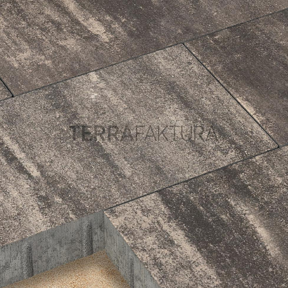Тротуарная плитка Terrafaktura Урбан 600x300x80 мм Горный диабаз фото 3