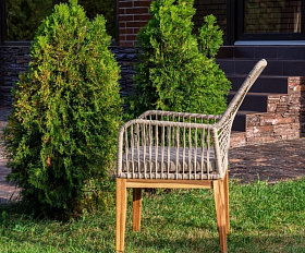 Обеденное кресло Chloe Royal Family из дерева, цвет бежевый