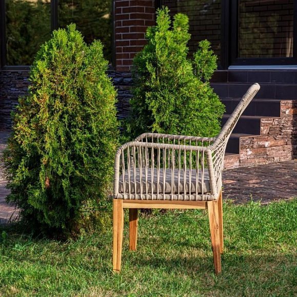 Обеденное кресло Chloe Royal Family из дерева, цвет бежевый фото 5