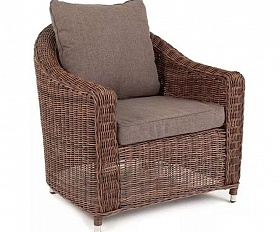 Кресло Кон Панна 4SIS из искусственного ротанга, цвет коричневый