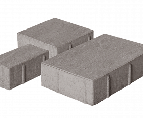 Тротуарная плитка Нобетек Новый город 1НГ6Ф Серая