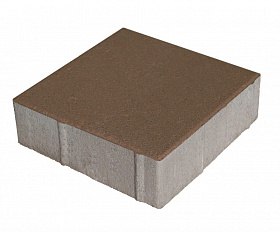 Тротуарная плитка 342 Механический завод Квадрат 200х200х80 мм, Темно-коричневый
