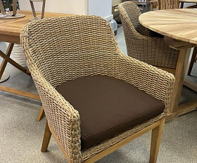 Комплект обеденной мебели Ontario-Catherine Brafritid коричневый/бежевый, тик/искусственный ротанг