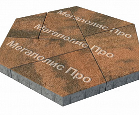 Тротуарная плитка Выбор Оригами Б.4.Фсм.8 80 мм Листопад Гранит Мустанг