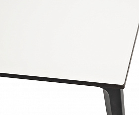 Малага обеденный стол из HPL 160х80см, цвет молочный, каркас черный