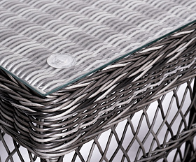 Асти лаунж-зона из искусственного ротанга на 4 персоны, цвет графит