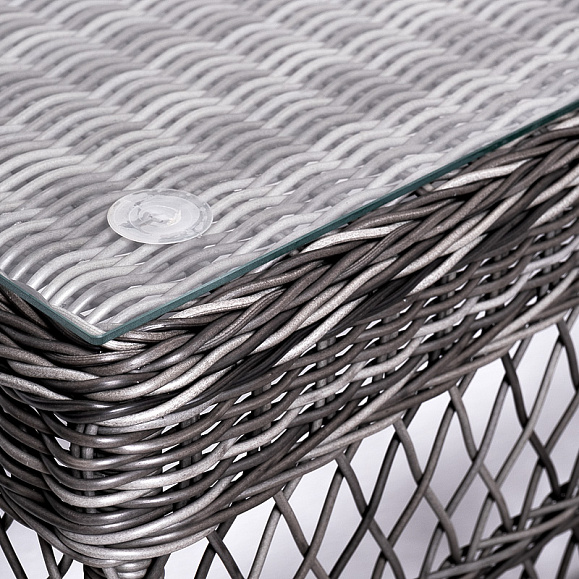 Асти лаунж-зона из искусственного ротанга на 4 персоны, цвет графит фото 5