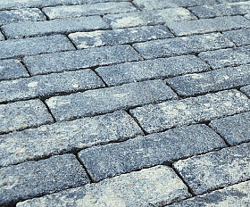 Тротуарная плитка Artstein Паркет Актау 60 мм Color Mix бассировка