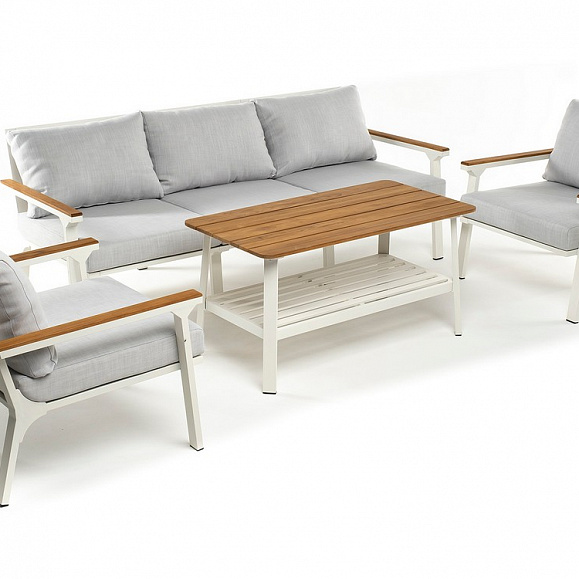 Диван из алюминия CONCORDE 3-х местный белый Joygarden фото 2