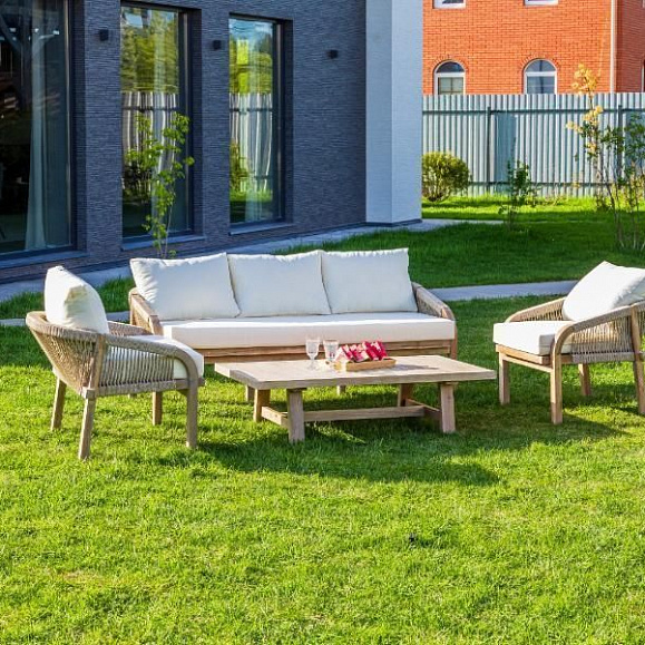 Лаунж-зона Michelle Royal Family из дерева, цвет бежевый фото 3