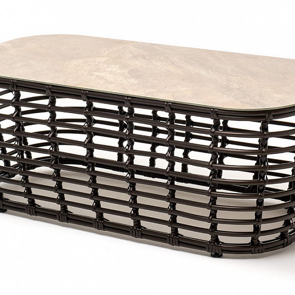 Ницца журнальный столик из искусственного ротанга, цвет бронзовый фото 1