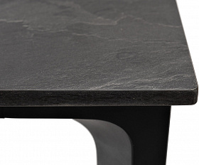 Малага обеденный стол из HPL 90х90см, цвет серый гранит, каркас черный