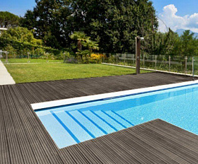 Террасная доска MasterDeck Classic 140мм*26мм узкий + широкий вельвет, цвет Венге