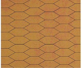 Тротуарная плитка Выбор Скошенный шестиугольник Б.1.ШГ.6 60 мм Листопад Сахара Желтый