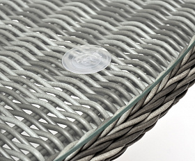 Эспрессо плетеный круглый стол, диаметр 150 см, цвет графит