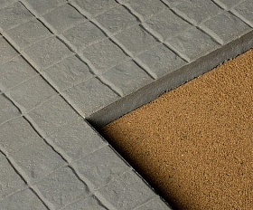 Тротуарная плитка Квадрат 342 механический завод 500х500х40 мм Клетка, цвет Серый