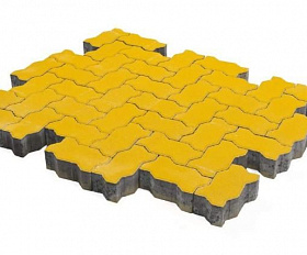 Тротуарная плитка Braer Волна 70 мм Желтый