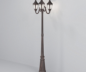 Садово-парковый светильник Goiri Maytoni O028FL-03BZ цвет Бронза Антик