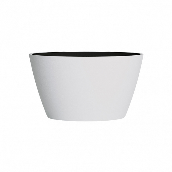 Кашпо Concretika Боул D80H45 Снежный фото 2