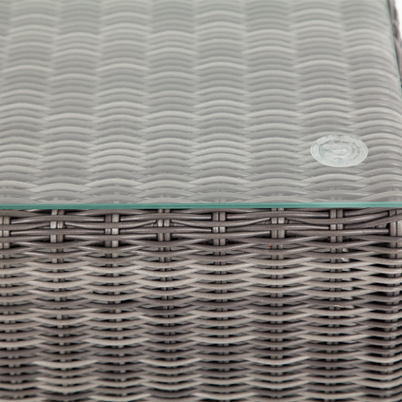Лунго журнальный столик плетеный, цвет графит фото 3
