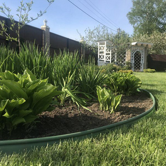 Бордюр садовый KANTA Standartpark SP Б-1000.10.02-ПП пластиковый (Модернизированный кантри) Оливковый 82552-Ол фото 2