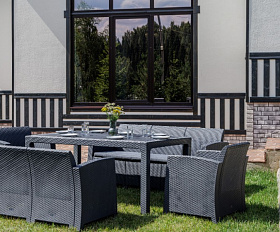 Обеденный комплект Grand Lana Dining L Royal Family из пластика, цвет графит