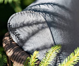 Лаунж-Зона Канны 4SIS 5-местная из роупа со столом Верона (серый гранит), каркас алюминиевый коричневый, роуп коричневый