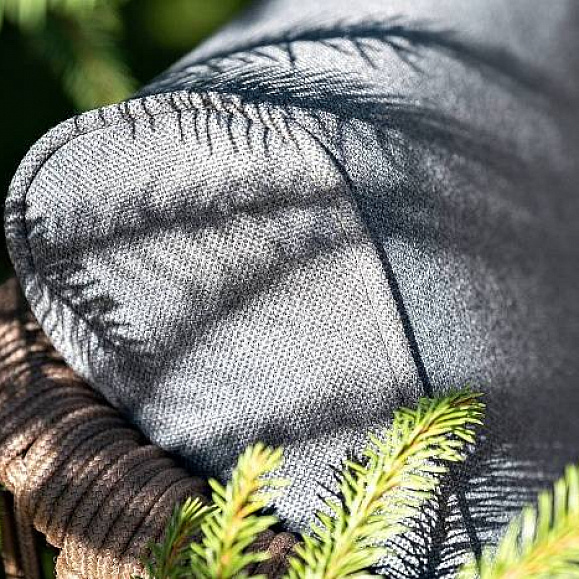 Лаунж-Зона Канны 4SIS 5-местная из роупа со столом Верона (серый гранит), каркас алюминиевый коричневый, роуп коричневый фото 2