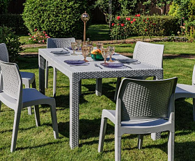 Обеденный комплект July M Royal Family из пластика, цвет светло-серый