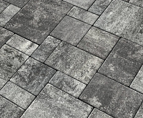 Тротуарная плитка Нобетек Новый город квартет 4НГК6Ф Колормикс №5 Антрацит