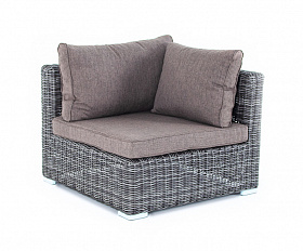 Лунго модуль диванный угловой с подушками, цвет графит