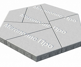 Тротуарная плитка Выбор Оригами Б.4.Фсм.8 80 мм Стандарт Белый