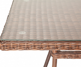 Латте плетеный стол из искусственного ротанга 160х90см, цвет коричневый