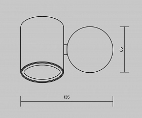 Настенный светильник (бра) Wall Street Maytoni O010WL-01B цвет Черный