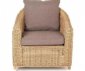 Кресло Кон Панна 4SIS из искусственного ротанга, цвет соломенный
