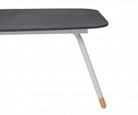 Верона журнальный стол из HPL 120х65, H40, каркас светло-серый (RAL 7035) муар, цвет столешницы серый гранит