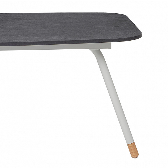 Верона журнальный стол из HPL 120х65, H40, каркас светло-серый (RAL 7035) муар, цвет столешницы серый гранит фото 4