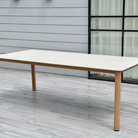 Кейптаун стол обеденный из алюминия, столешница из искусственного камня фото 1