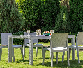 Обеденный комплект July S Royal Family из пластика, цвет светло-серый