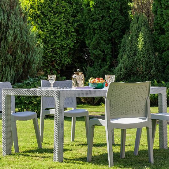 Обеденный комплект July S Royal Family из пластика, цвет светло-серый фото 5