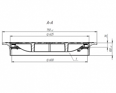 Люк Standartpark в квадратном корпусе Л-60.75.10-ВЧ