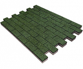 Тротуарная плитка Steinrus Прямоугольник Лайн 200х100х40 мм Темно-оливковый Native