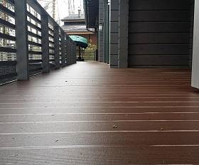 Террасная доска Экодэк Брайт Вельвет Кантри, цвет Каштан