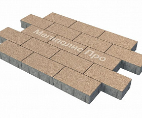 Тротуарная плитка Фабрика Готика Картано 300х150х60 мм Сильвер 17