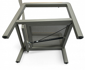 Бари кресло, каркас алюминий, цвет светло-серый