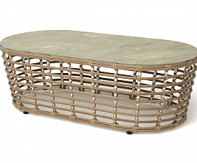 Валенсия журнальный столик из искусственного ротанга, цвет соломенный