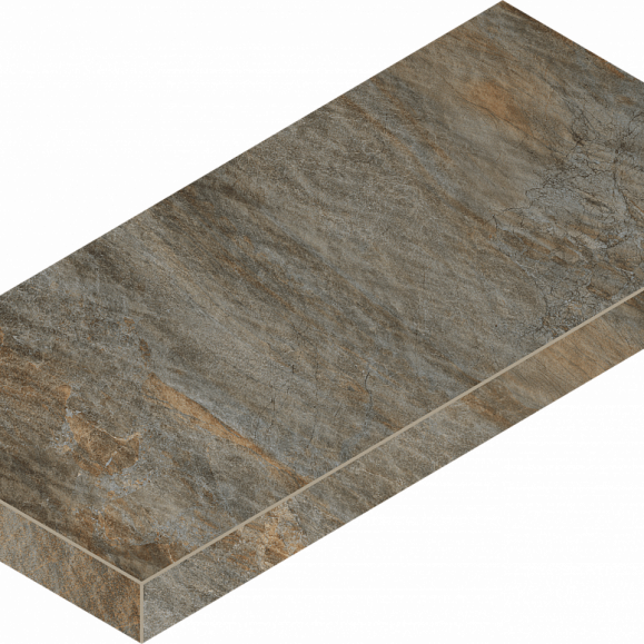 Керамогранитная ступень Italon Манетик X2 Дарк X2 33X60 Угл.лев фото 1