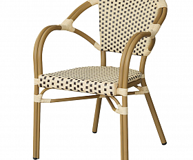 Кабри обеденная группа плетеная на 4 персоны, цвет бежево-коричневый