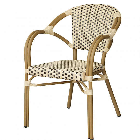 Кабри обеденная группа плетеная на 4 персоны, цвет бежево-коричневый фото 4